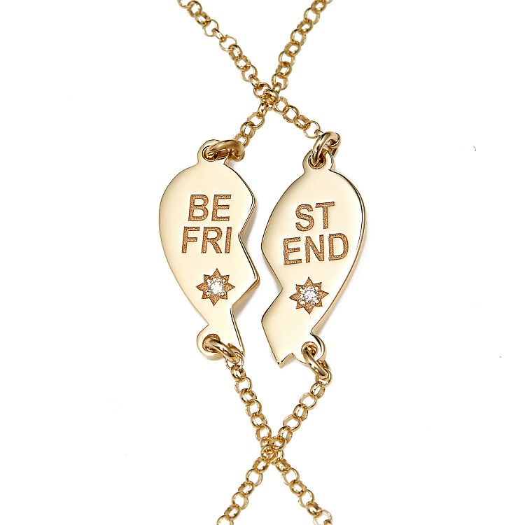 Set Bratara br1978 din Aur cu Diamante Best Friend