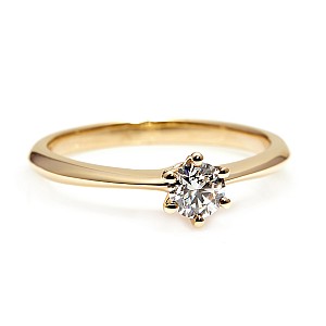Inel de logodna model Tiffany i168 din Aur cu Diamant 0.10ct - 0.25ct