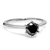 Inel de logodna i168dn model Tiffany din Aur cu Diamant Negru 0.50ct - 0.85ct