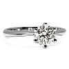 Inel de logodna model Tiffany din Platina cu Diamant 1.00ct Certificat GIA i168Pt