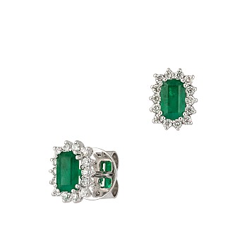 Cercei c2472smemdi din Aur cu Smaralde Emerald si Diamante 