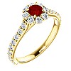Inel de logodna i122092RbDi din Aur cu Rubin si Diamante