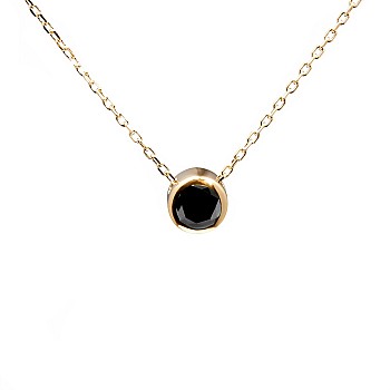 Choker din Aur cu Diamant Negru pan563dn